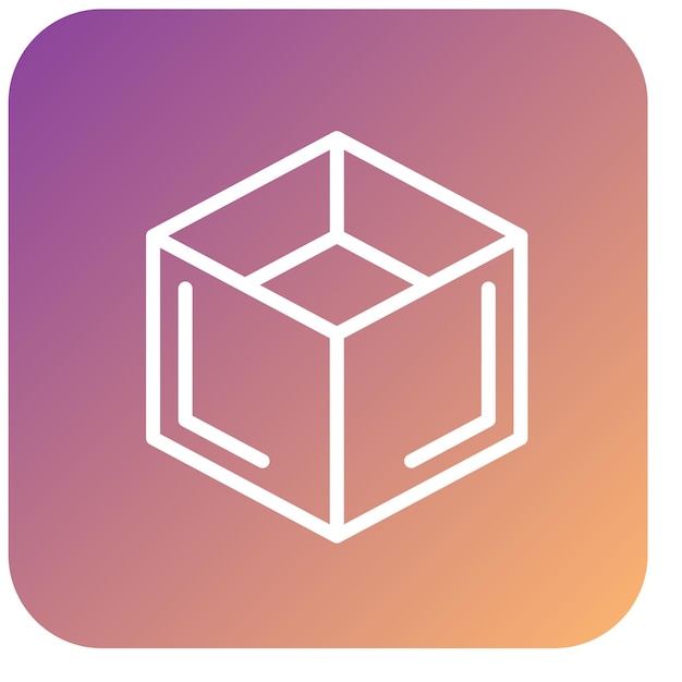 Estilo del icono del cubo de diseño vectorial