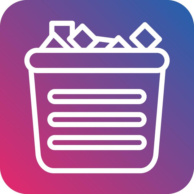 Estilo del icono del cubo de hielo