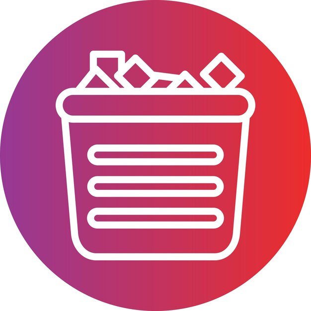 Estilo del icono del cubo de hielo