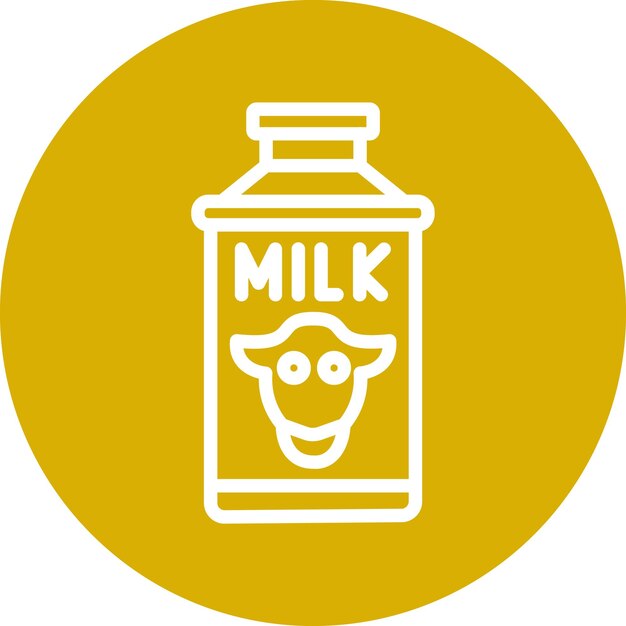 Estilo del icono del cubo de leche