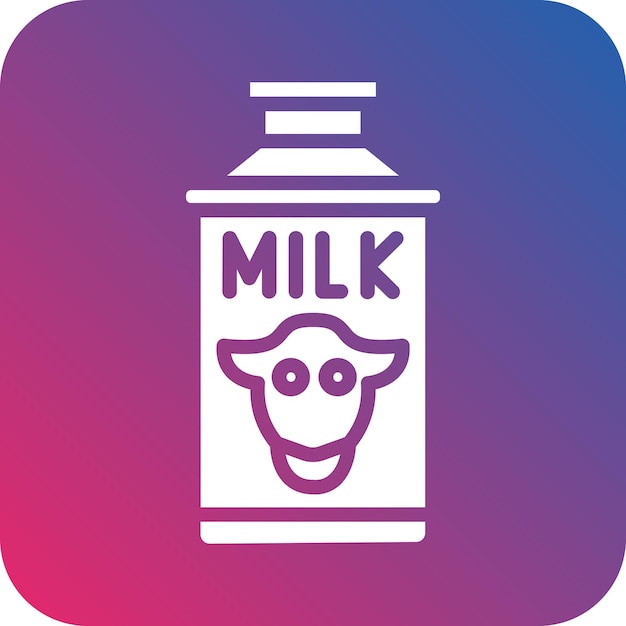 Estilo del icono del cubo de leche