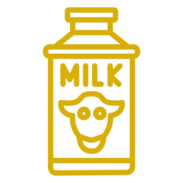 Estilo del icono del cubo de leche