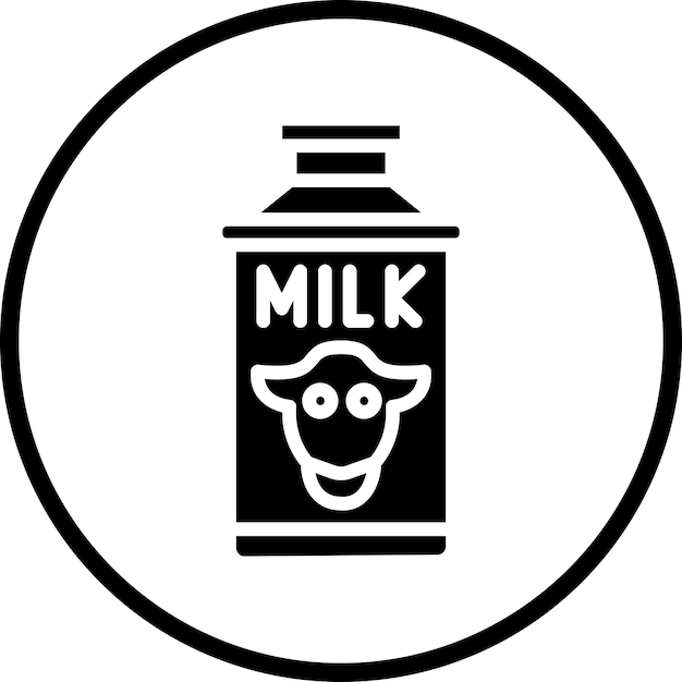 Estilo del icono del cubo de leche