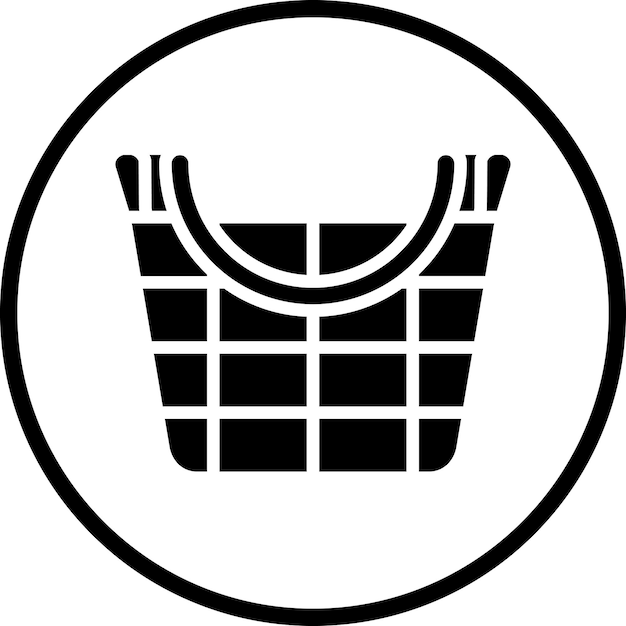 Estilo del icono del cubo de madera