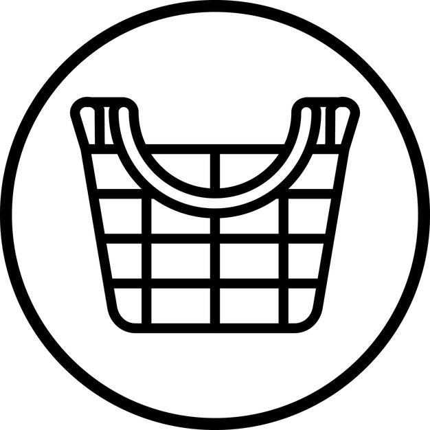 Estilo del icono del cubo de madera
