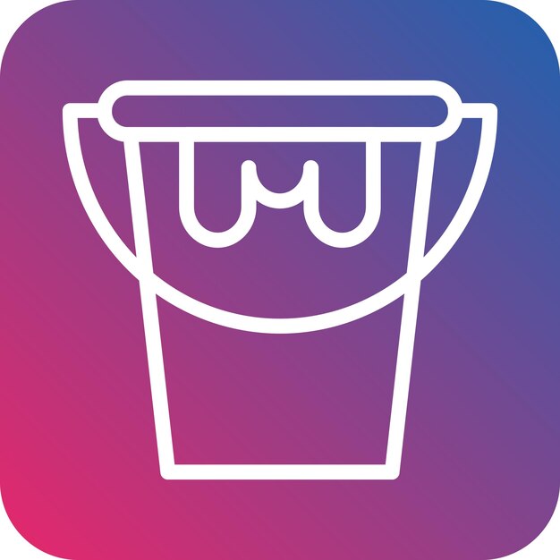 Estilo del icono del cubo de pintura