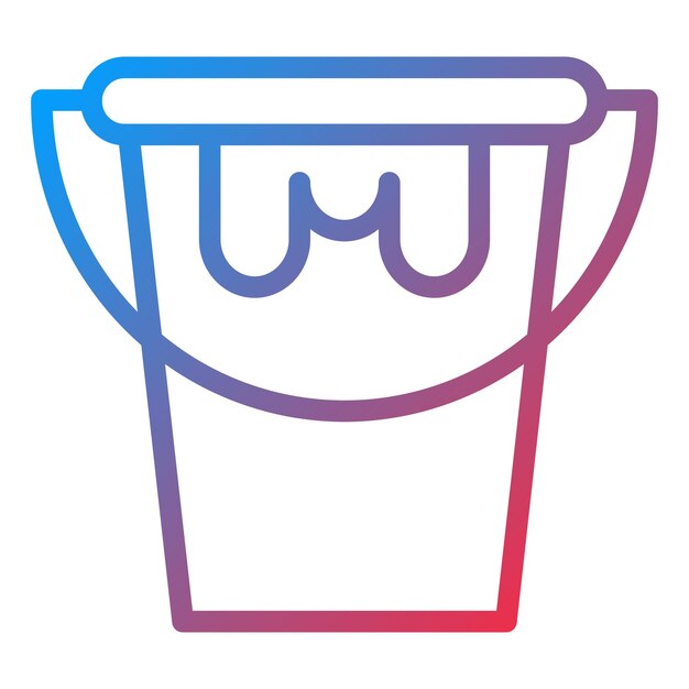 Estilo del icono del cubo de pintura