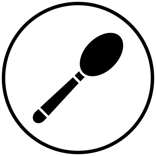 Estilo del icono de la cuchara de diseño vectorial