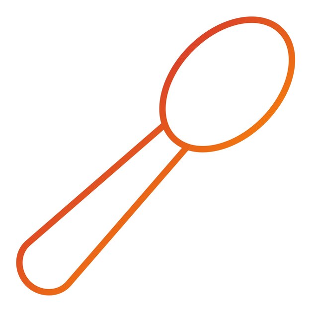 Estilo del icono de la cuchara de diseño vectorial