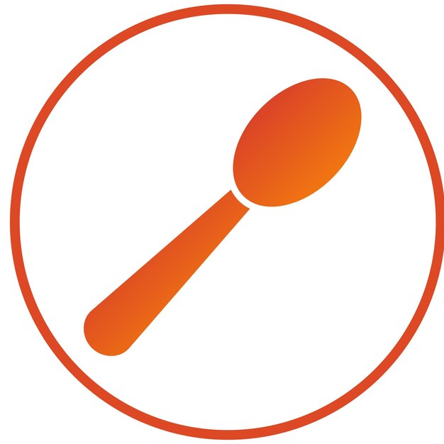 Estilo del icono de la cuchara de diseño vectorial