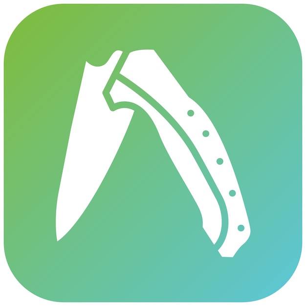 Estilo del icono del cuchillo de bolsillo de diseño vectorial
