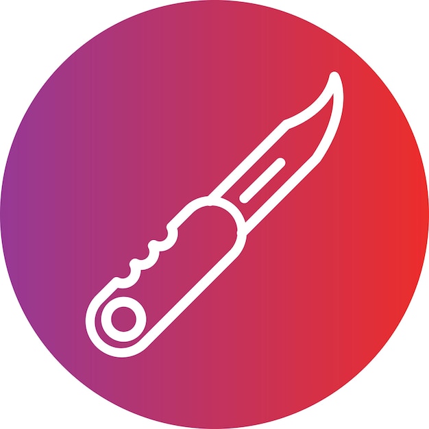 Estilo del icono del cuchillo de bolsillo