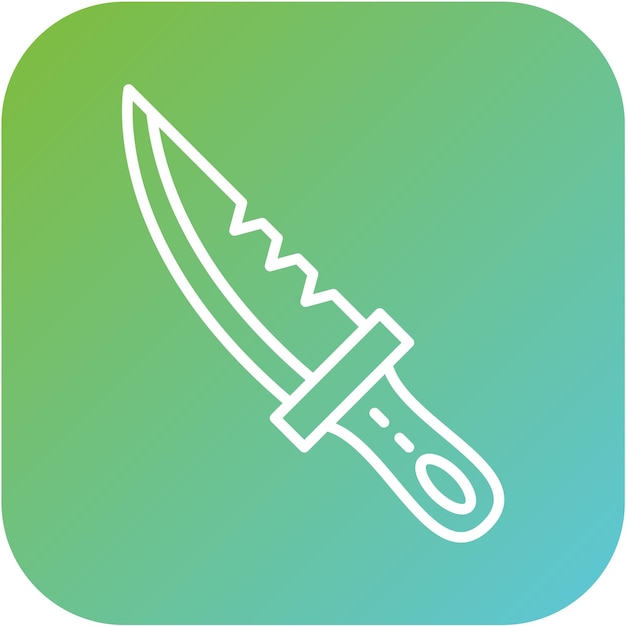 Estilo del icono del cuchillo de buceo de diseño vectorial