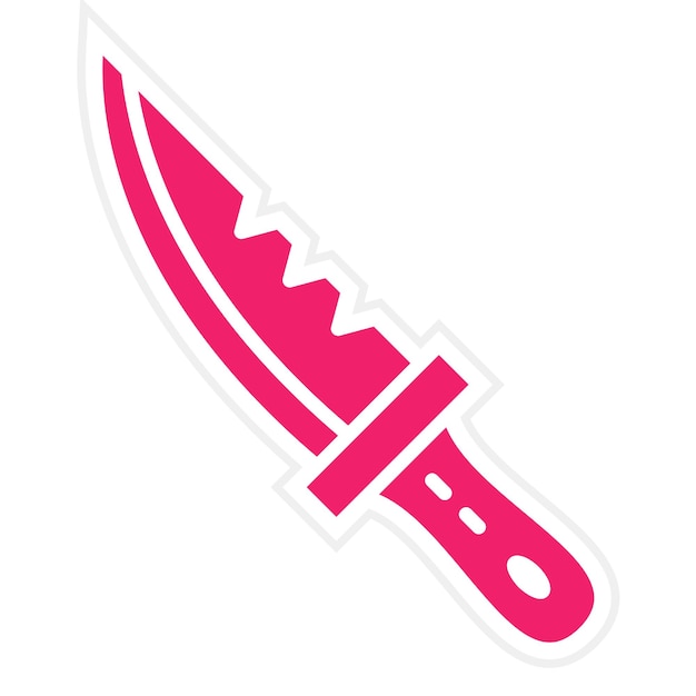 Estilo del icono del cuchillo de buceo de diseño vectorial