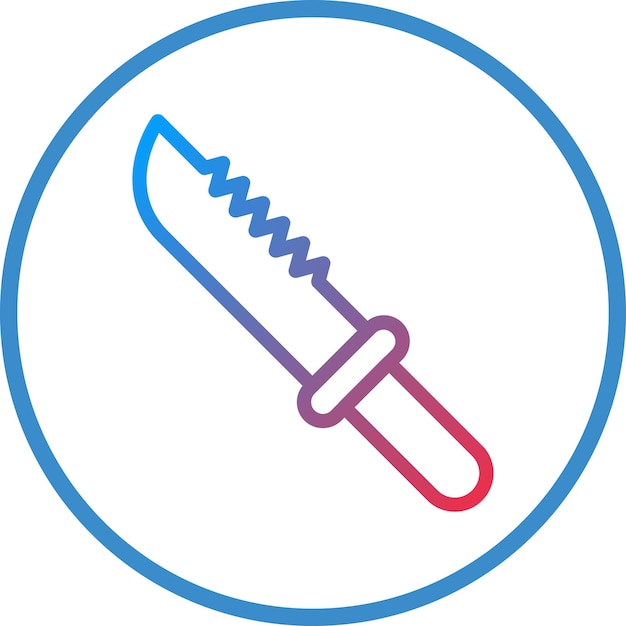 Estilo del icono del cuchillo de diseño vectorial