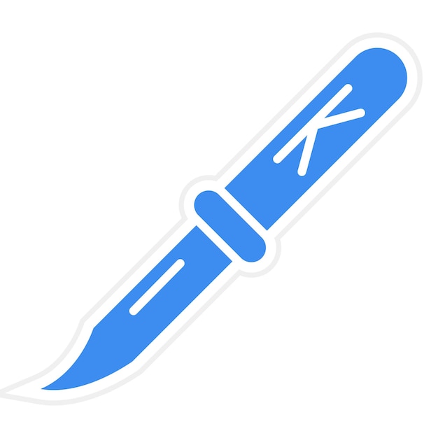 Estilo del icono del cuchillo de diseño vectorial