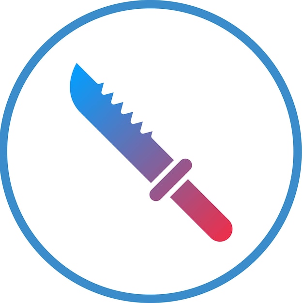 Estilo del icono del cuchillo de diseño vectorial