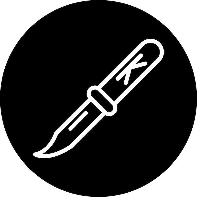 Estilo del icono del cuchillo de diseño vectorial