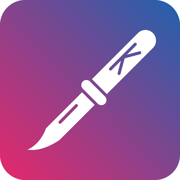 Estilo del icono del cuchillo de diseño vectorial