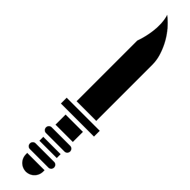 Estilo del icono del cuchillo de diseño vectorial
