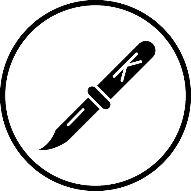 Estilo del icono del cuchillo de diseño vectorial