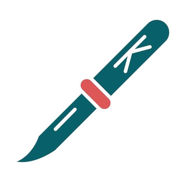 Estilo del icono del cuchillo de diseño vectorial