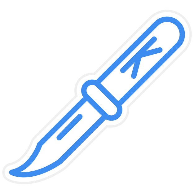 Estilo del icono del cuchillo de diseño vectorial