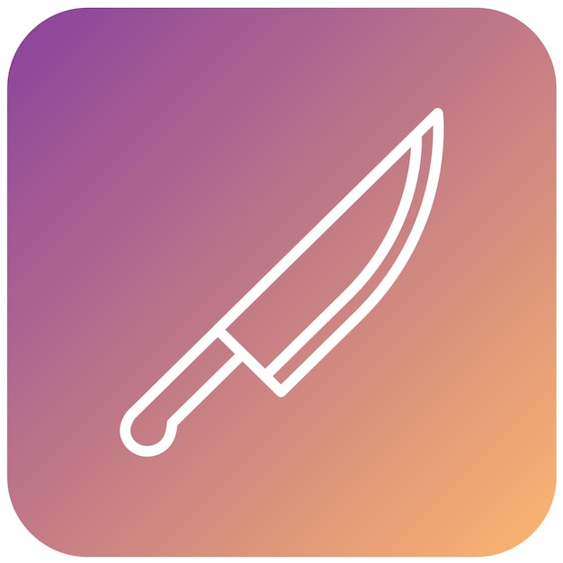 Estilo del icono del cuchillo de diseño vectorial