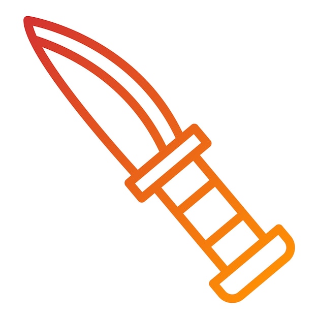 Estilo del icono del cuchillo de diseño vectorial