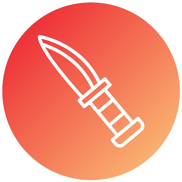 Estilo del icono del cuchillo de diseño vectorial