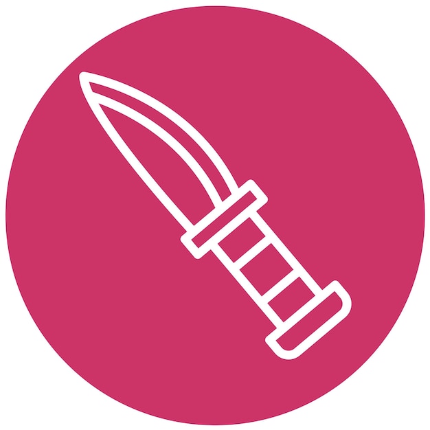 Estilo del icono del cuchillo de diseño vectorial