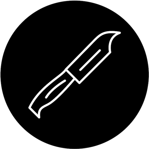 Estilo del icono del cuchillo de diseño vectorial