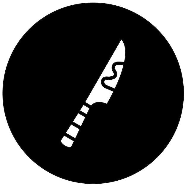 Estilo del icono del cuchillo de diseño vectorial