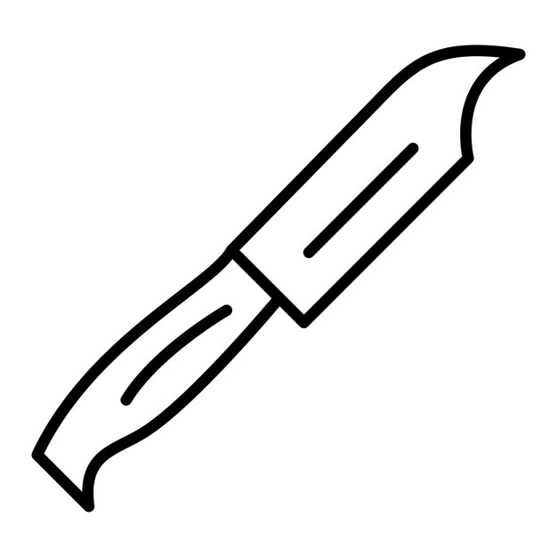 Estilo del icono del cuchillo de diseño vectorial