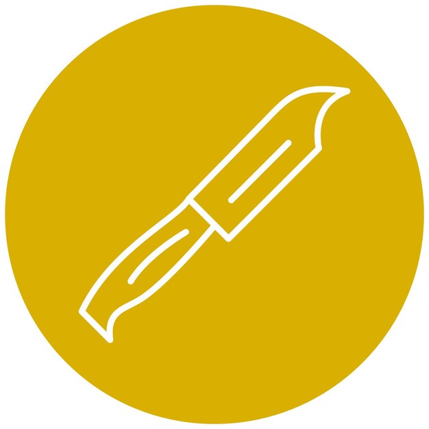 Estilo del icono del cuchillo de diseño vectorial