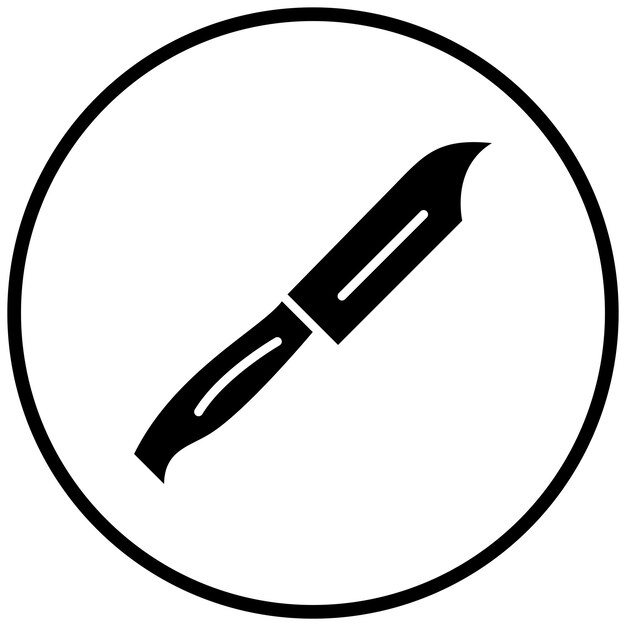 Estilo del icono del cuchillo de diseño vectorial