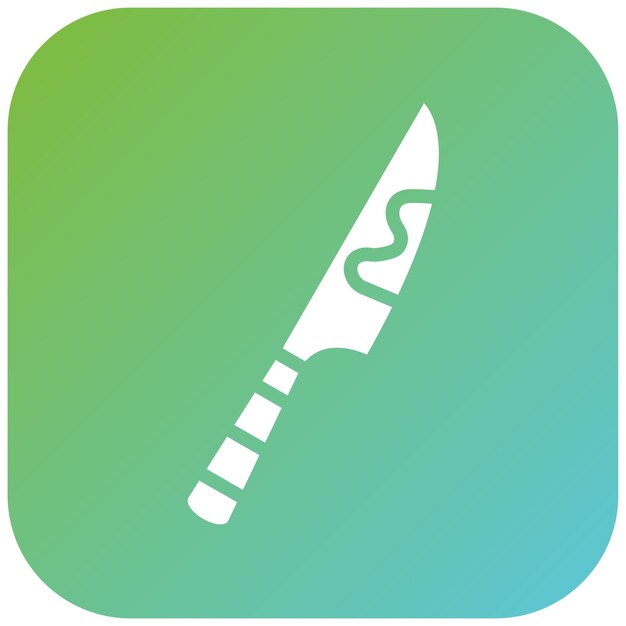 Estilo del icono del cuchillo de diseño vectorial