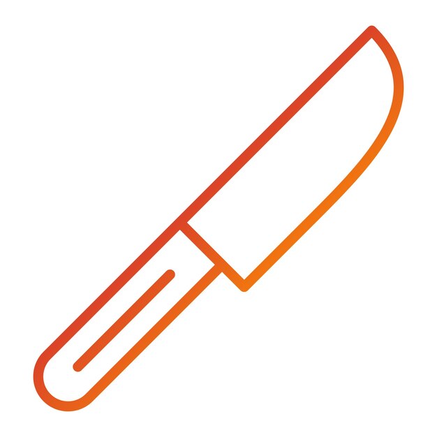 Estilo del icono del cuchillo de diseño vectorial