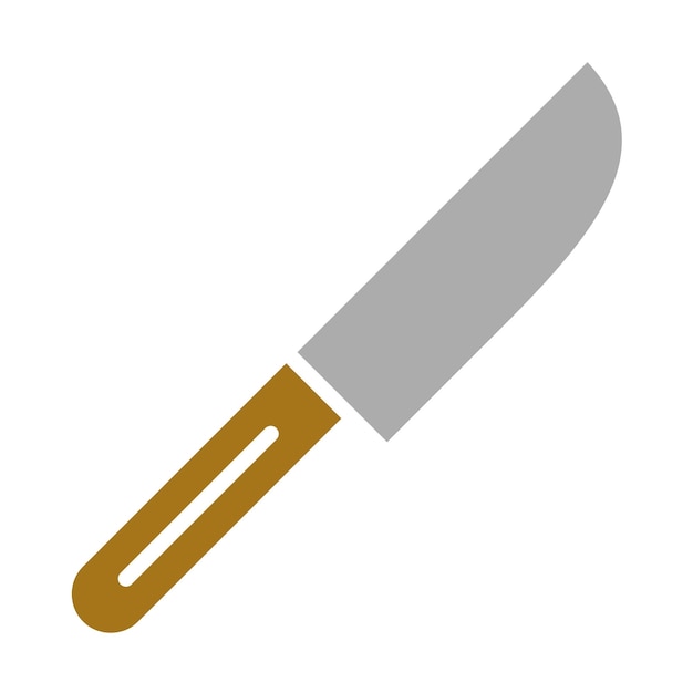 Estilo del icono del cuchillo de diseño vectorial