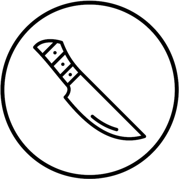 Estilo del icono del cuchillo de diseño vectorial