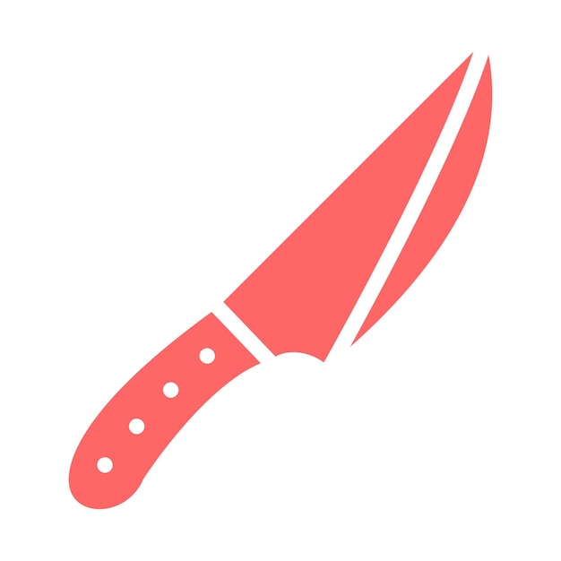 Estilo del icono del cuchillo de diseño vectorial