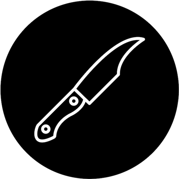 Estilo del icono del cuchillo de diseño vectorial