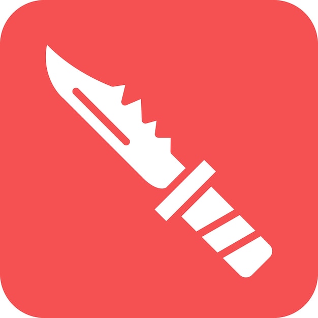 El estilo del icono del cuchillo del ejército