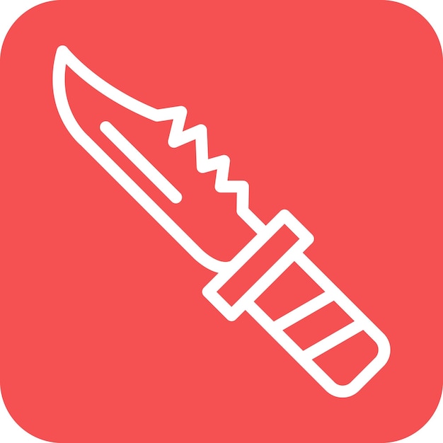 El estilo del icono del cuchillo del ejército