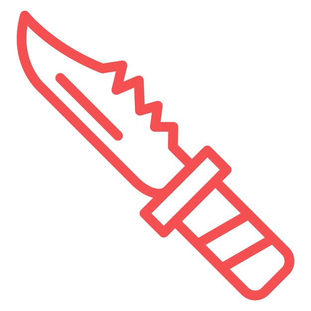 El estilo del icono del cuchillo del ejército