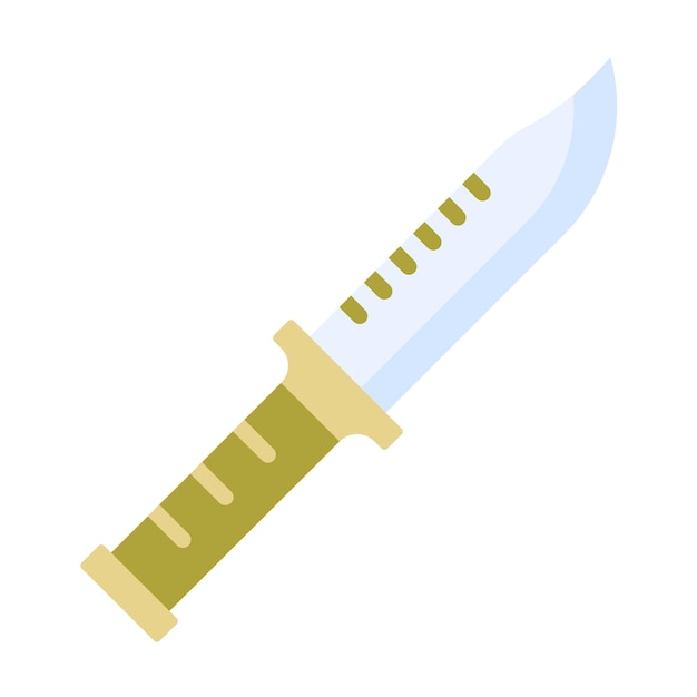 El estilo del icono del cuchillo del ejército