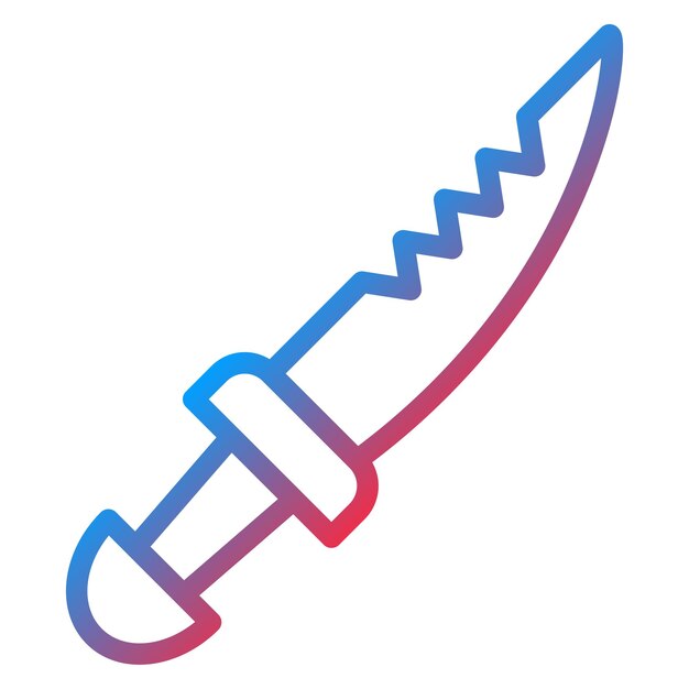 Estilo del icono del cuchillo pirata