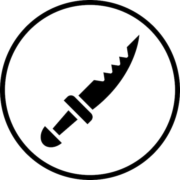 Estilo del icono del cuchillo pirata