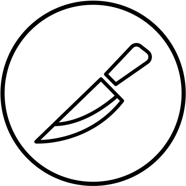 Estilo del icono del cuchillo de queso de diseño vectorial