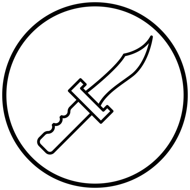 Estilo del icono del cuchillo salvaje